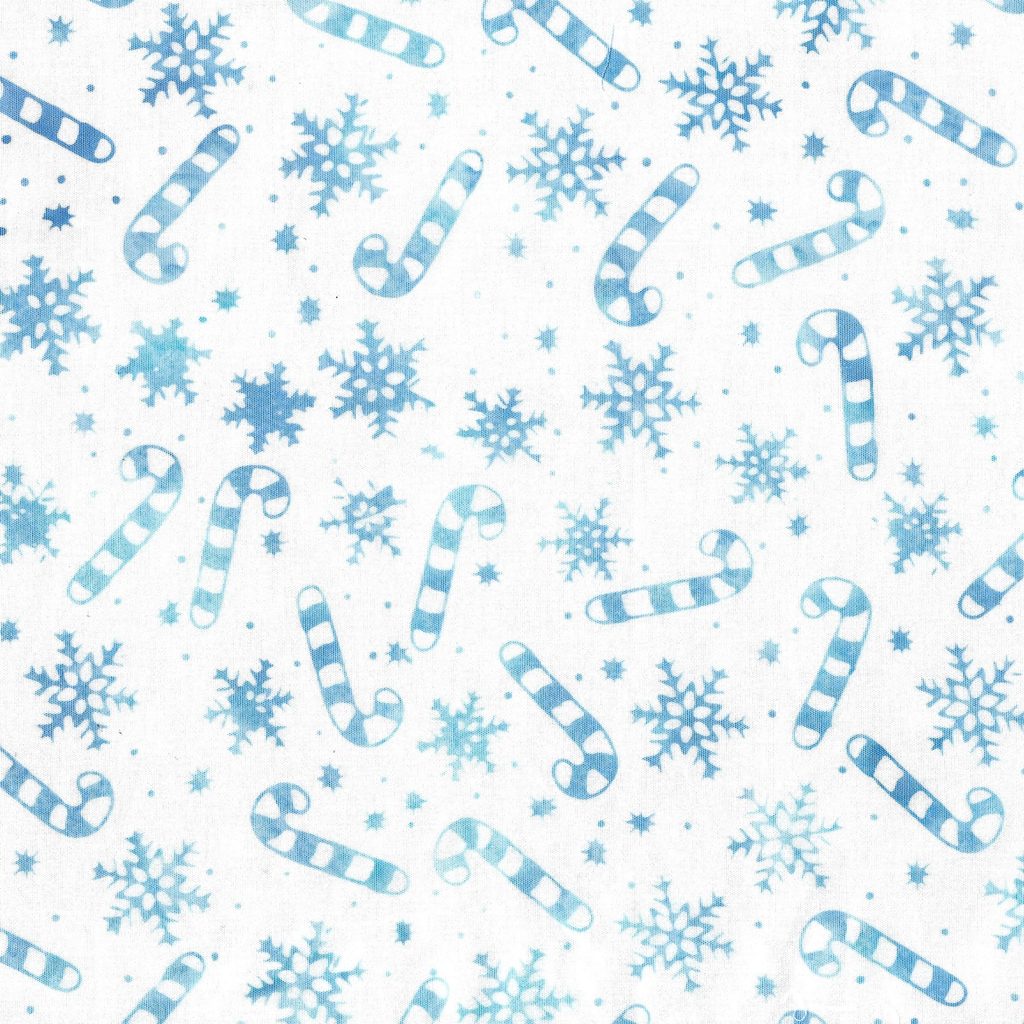 [122405700] 122405700 / Candy Cane Snowflakes-White