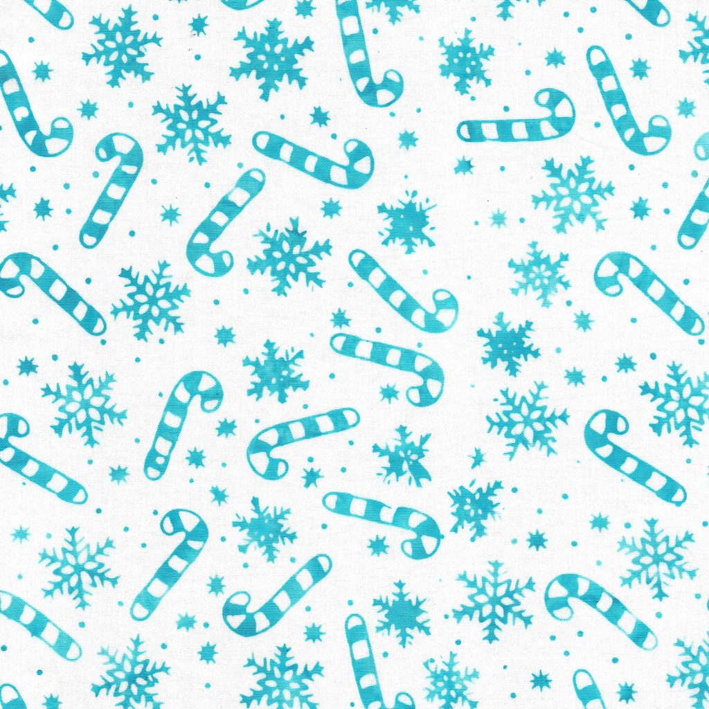 [122405708] 122405708 / Candy Cane Snowflakes-White