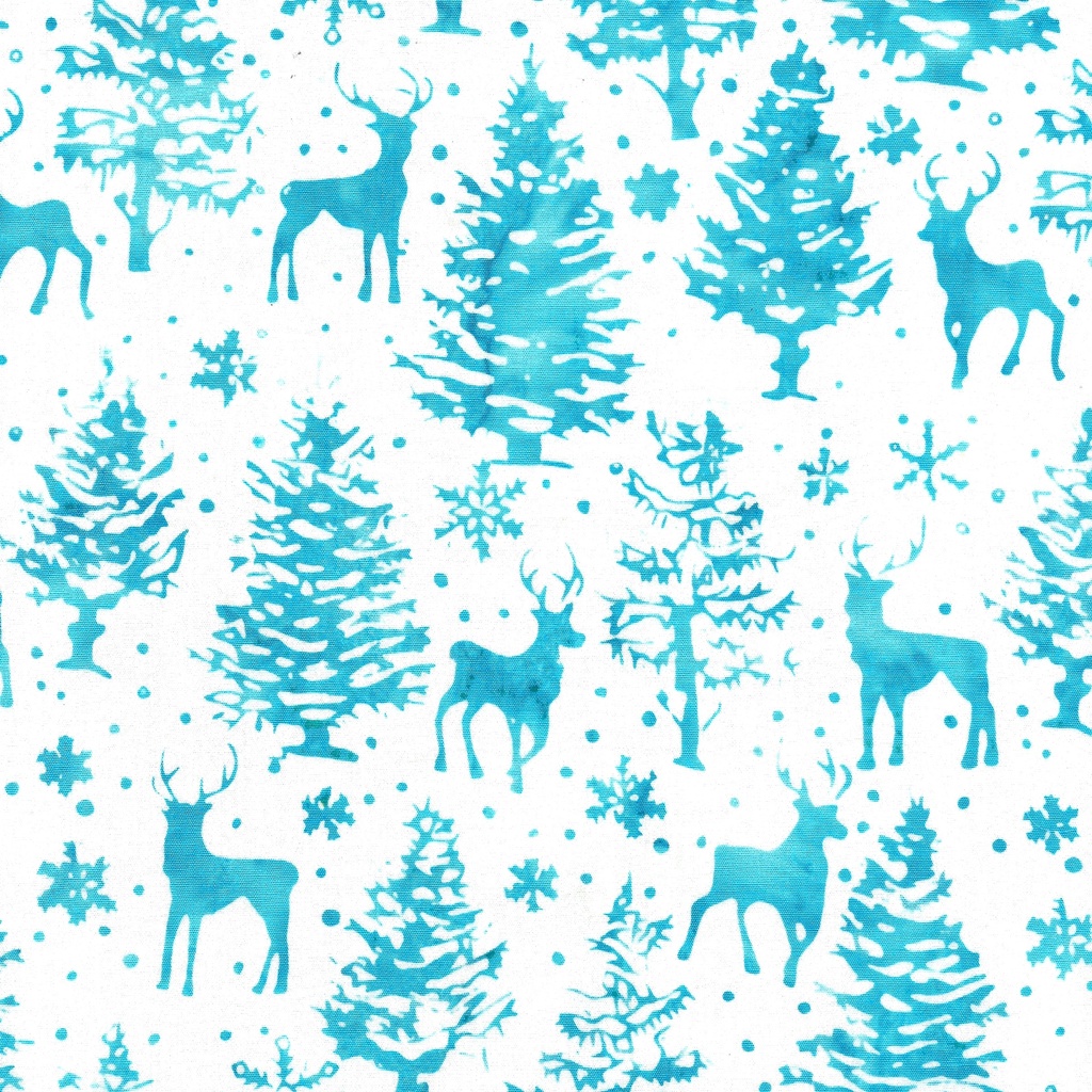 122407700 / Trees and Deer-White