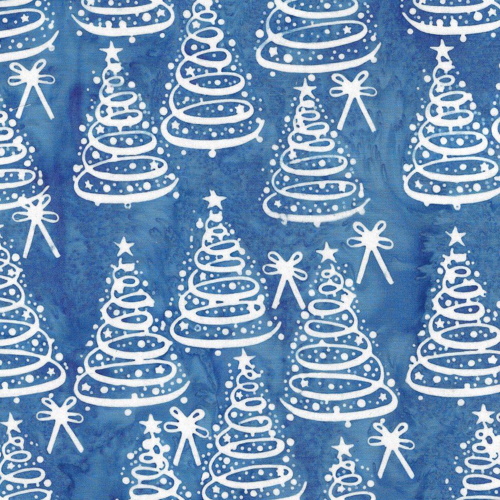 122412570 / Christmas Trees-Blue Cornflower