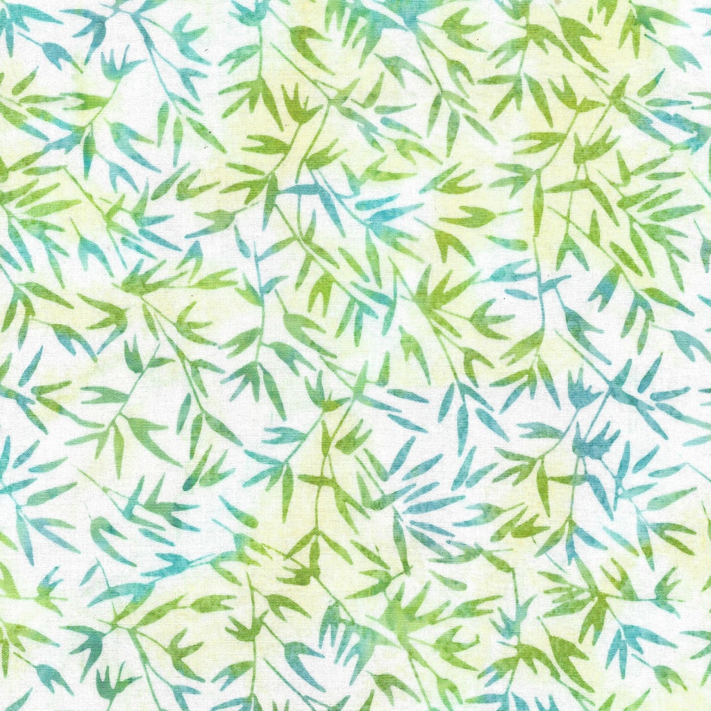 [122428700] 122428700 / Bamboo Leaves-White