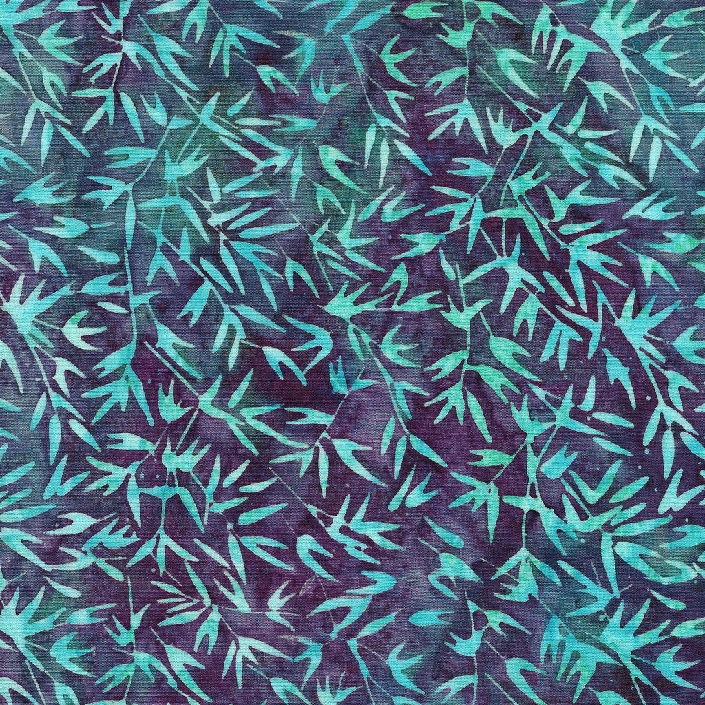 122428802 / Bamboo Leaves-Multi Purple Teal Blue