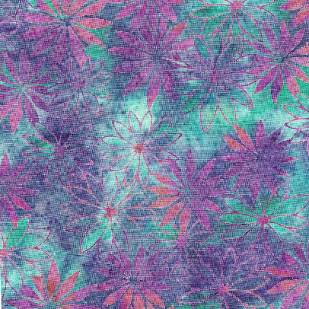 122433879 / Star Floral-Multi Teal Purple