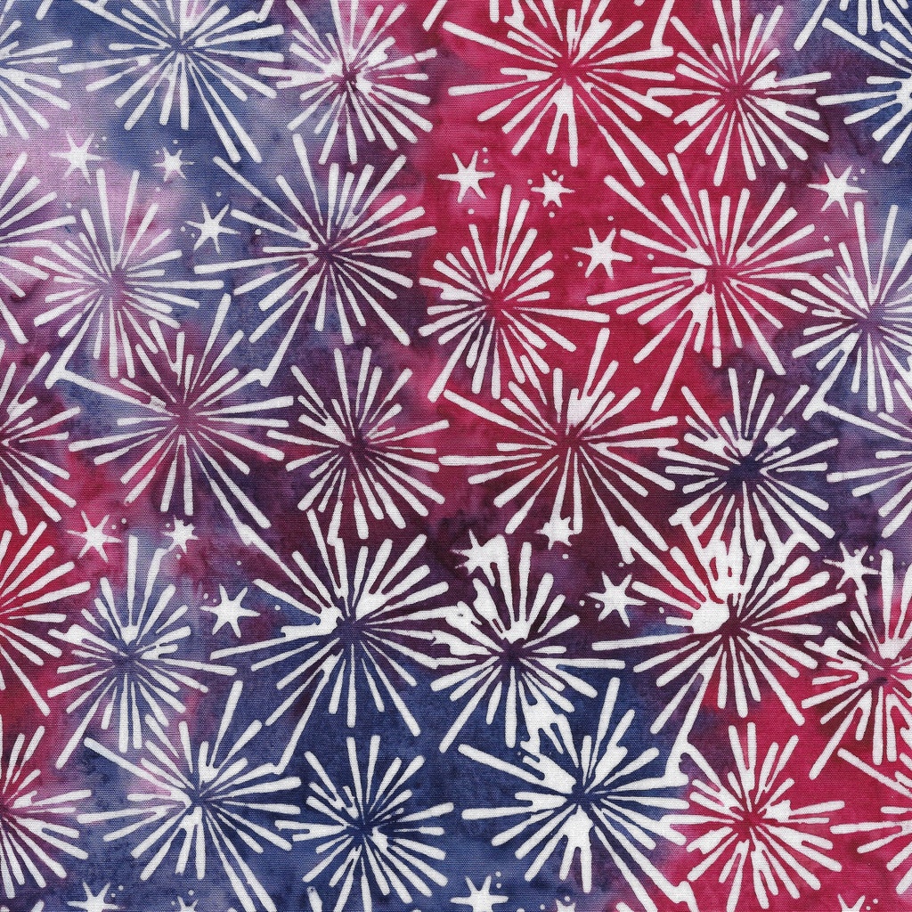 122453817 / Bursting Stars-Multi Red Blue Dusty
