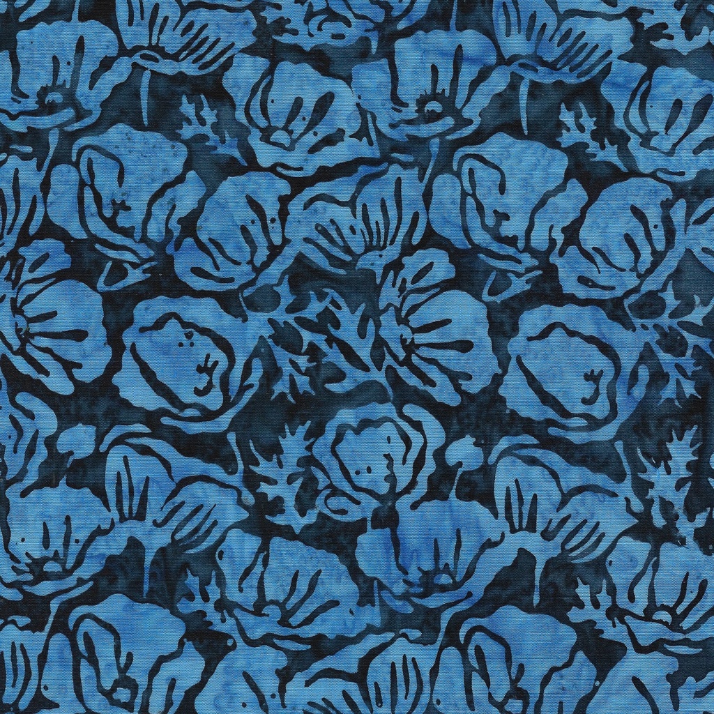 122456585 / Poppies Floral-Blue Navy