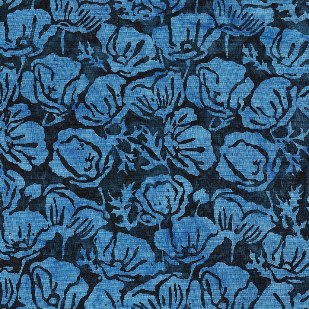 [122456585] 122456585 / Poppies Floral-Blue Navy