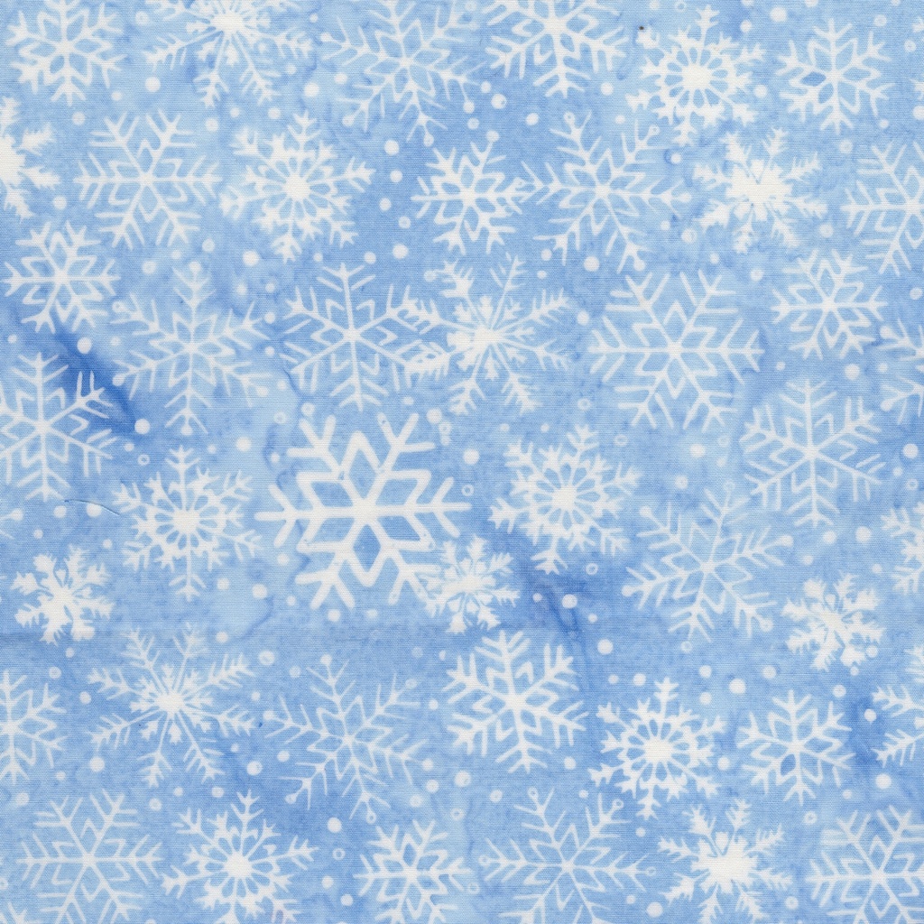 [122502515] 122502515 / Snowflakes Blue Chambray