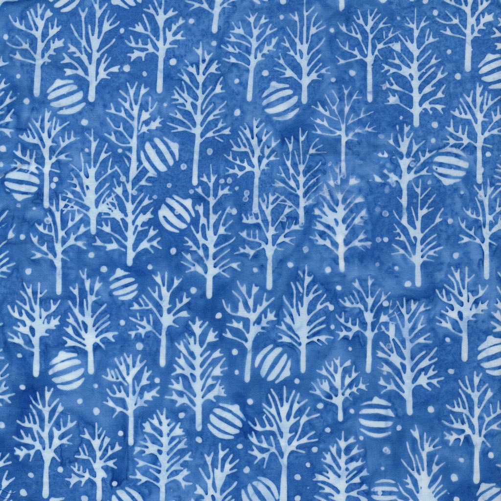 122509540 / Trees and Ornaments Blue Azure