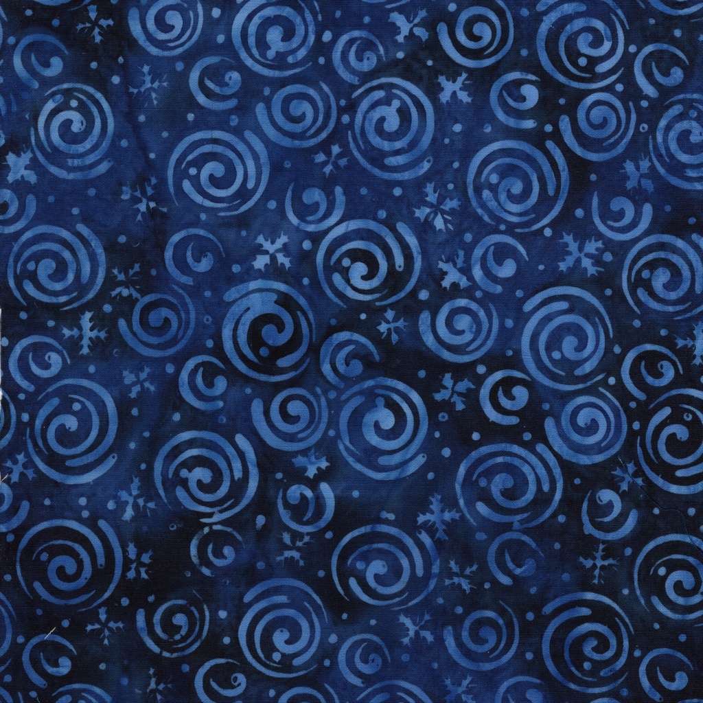 122511575 / Snowflakes and Swirls Blue Marine