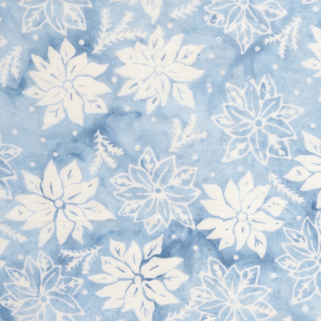 [122513505] 122513505 / Poinsettias and Sprigs Blue Bluebelle
