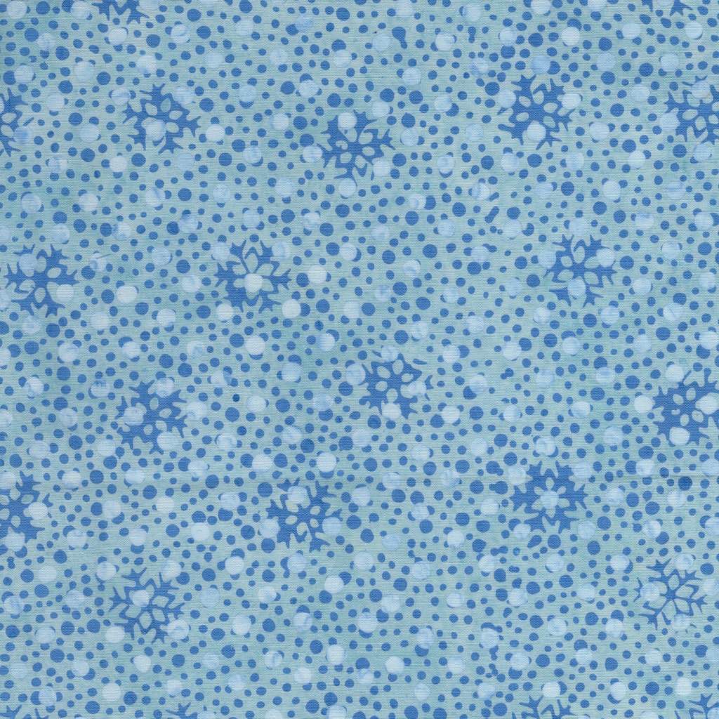 122515505 / Snowflakes and Dots Blue Bluebelle