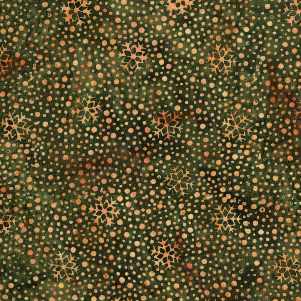 122515665 / Snowflakes and Dots Green Avocado