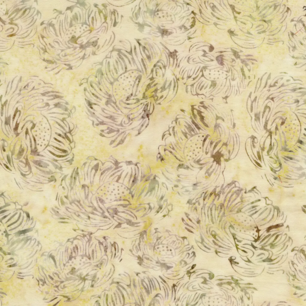 [122525017] 122525017 / Tossed Medium Flowers Neutral Cornsilk