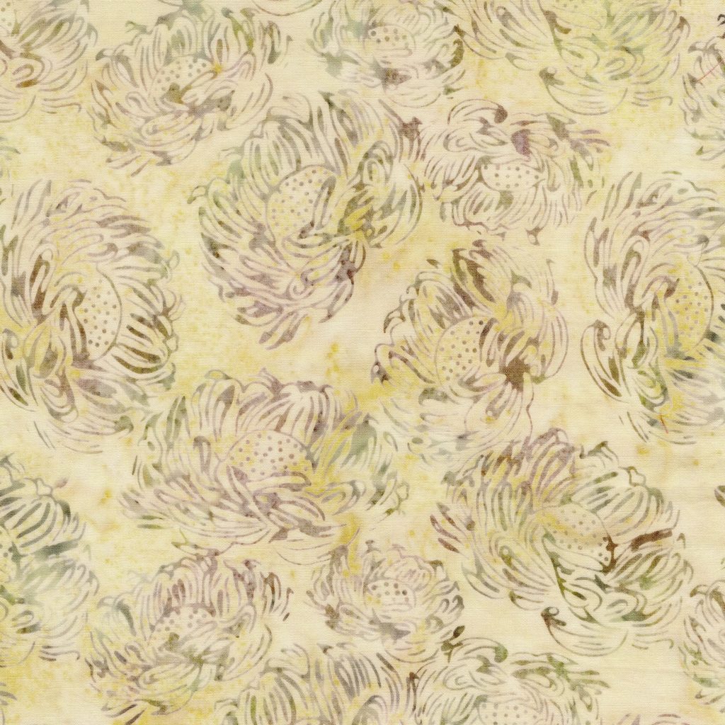 122525017 / Tossed Medium Flowers Neutral Cornsilk