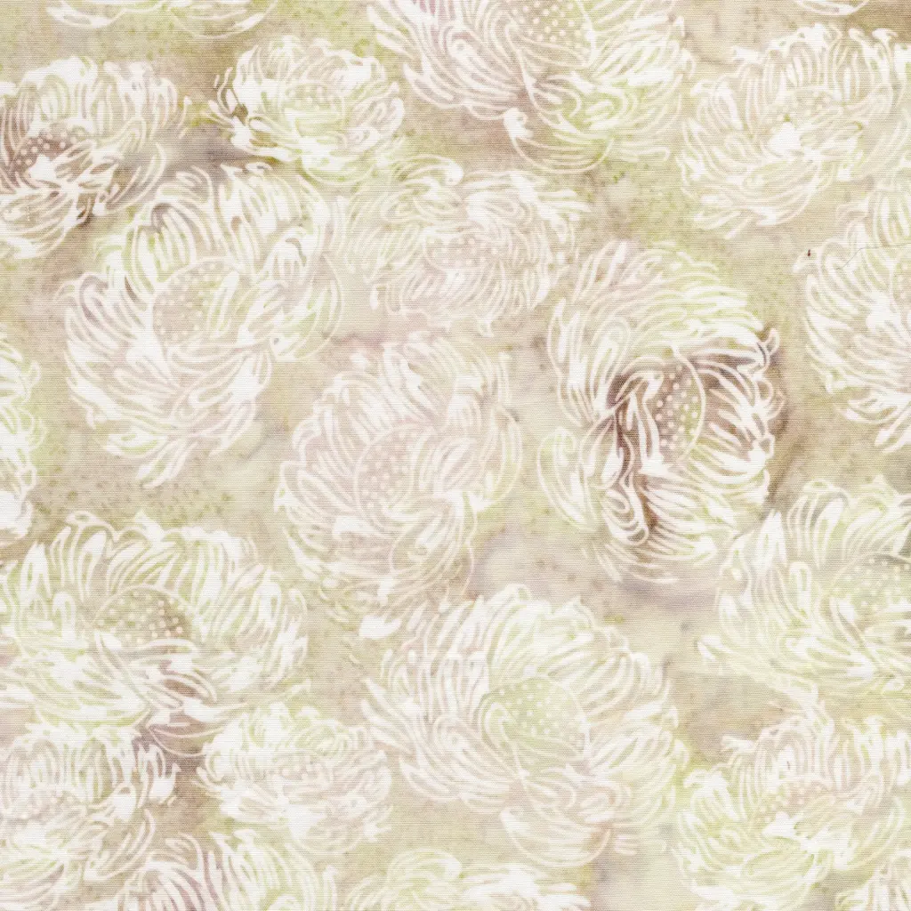 [122525038] 122525038 / Tossed Medium Flowers Neutral Alabaster