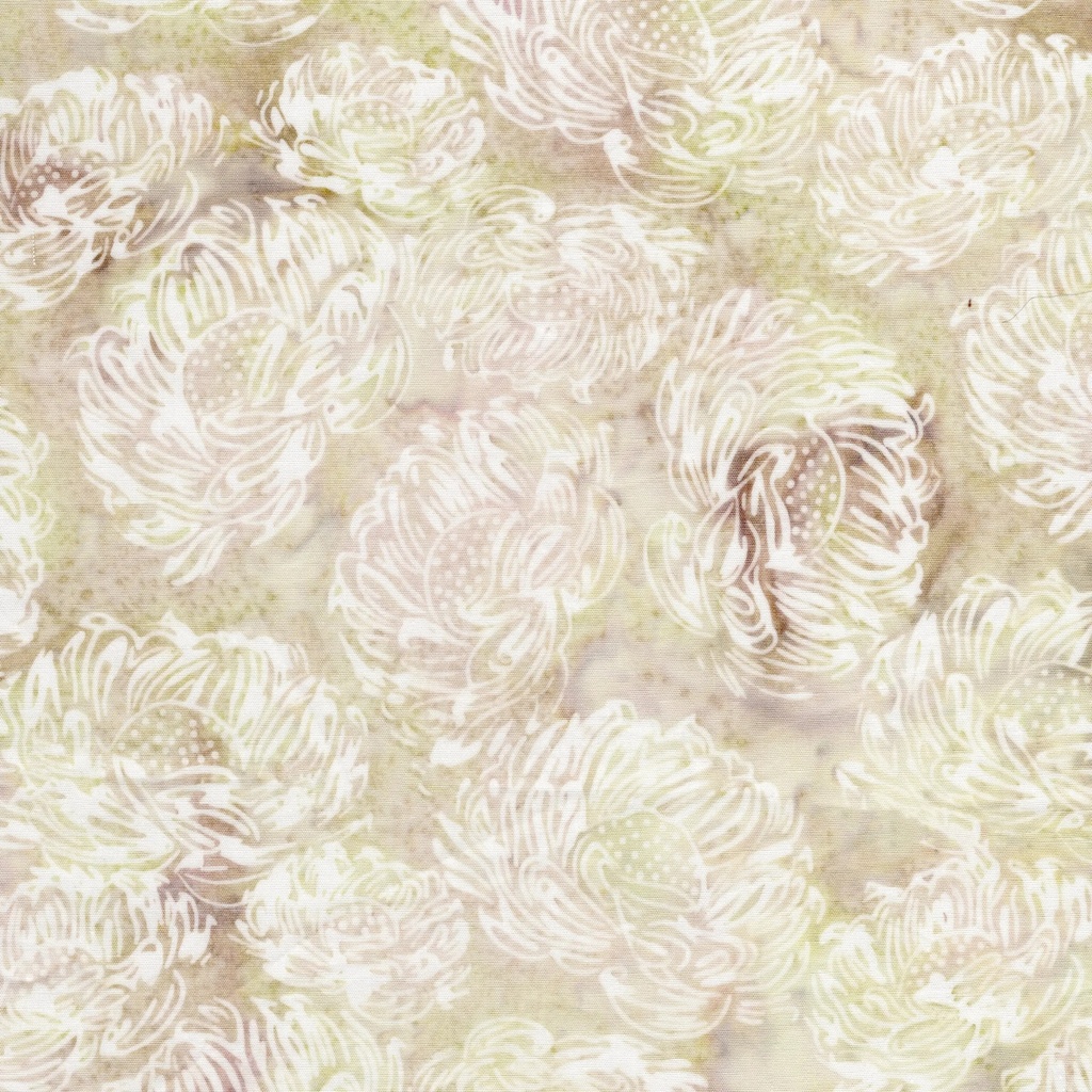 122525038 / Tossed Medium Flowers Neutral Alabaster