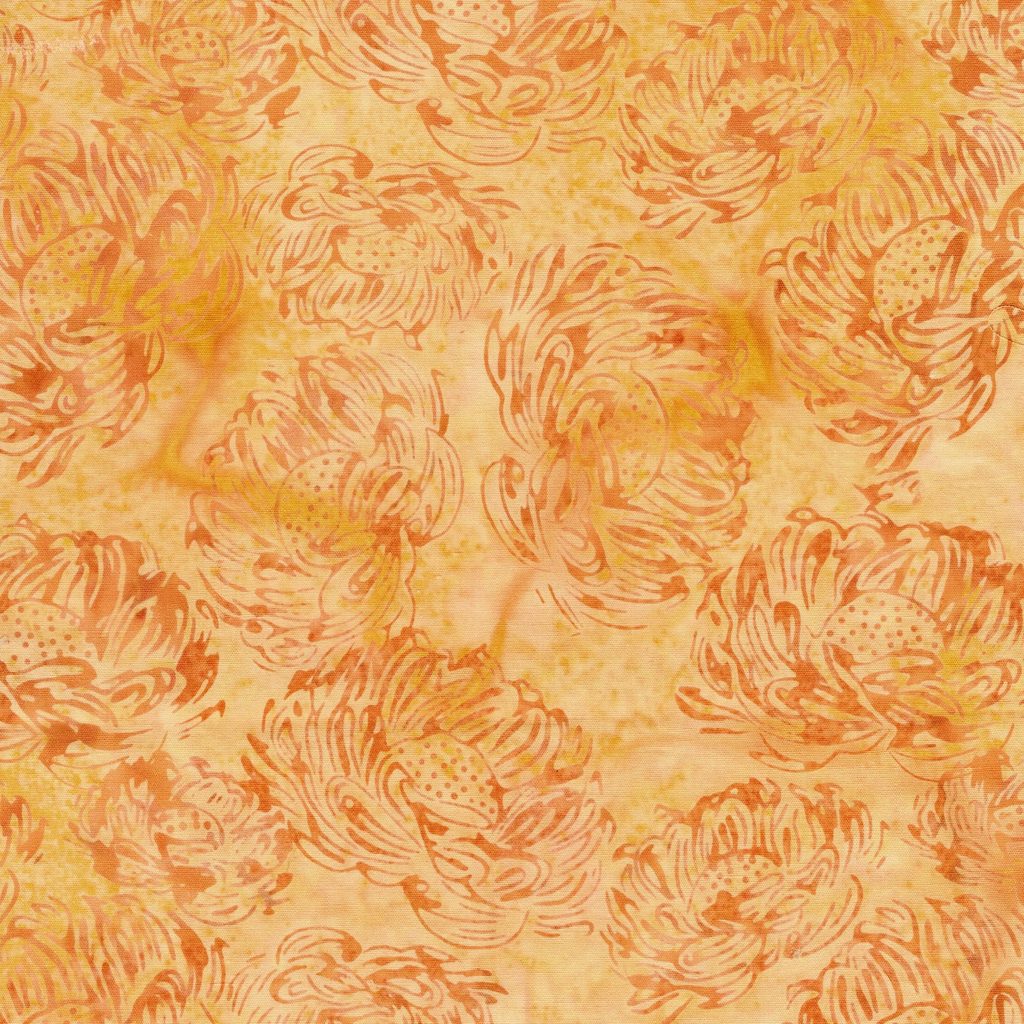 122525250 / Tossed Medium Flowers Orange Cantaloupe