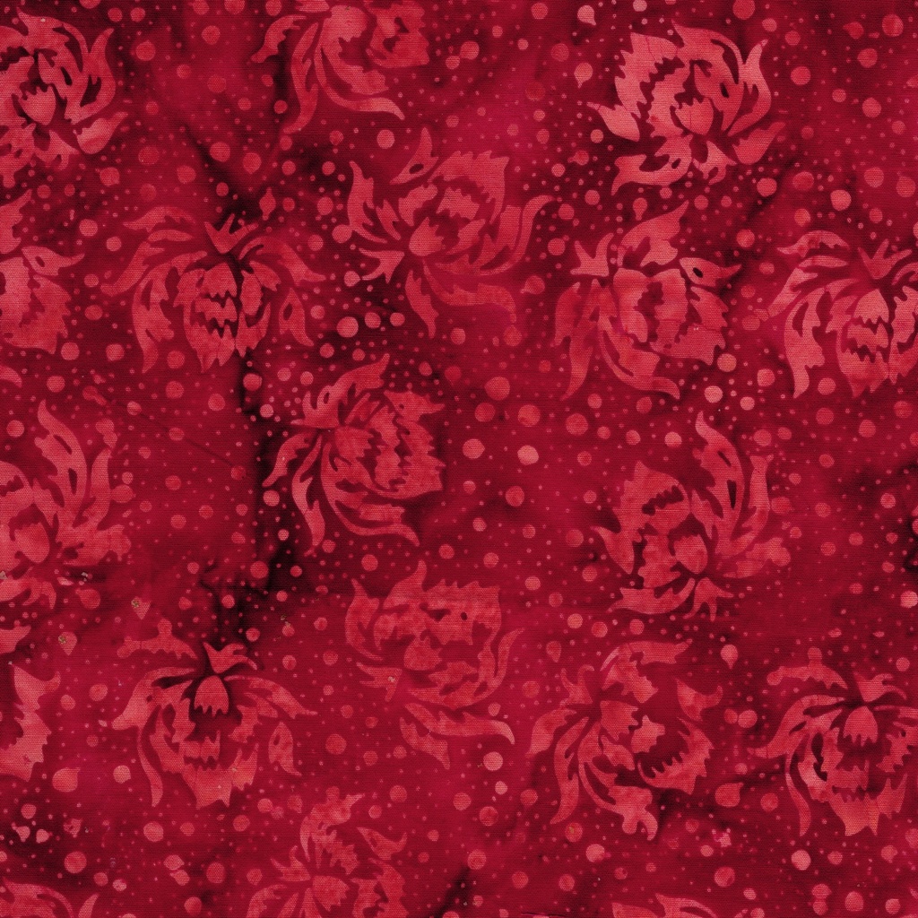[122529375] 122529375 / Flowers and Dots Red Cranberry
