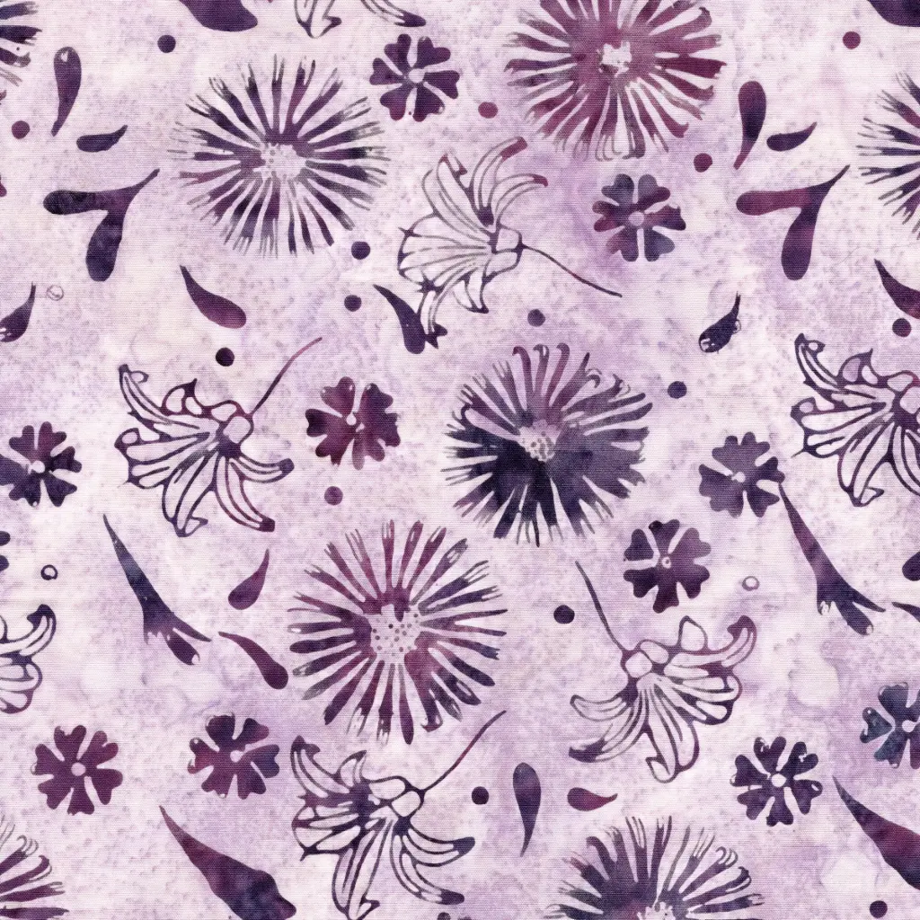 122532405 / Medium Daisies and Lillies Purple Lavender