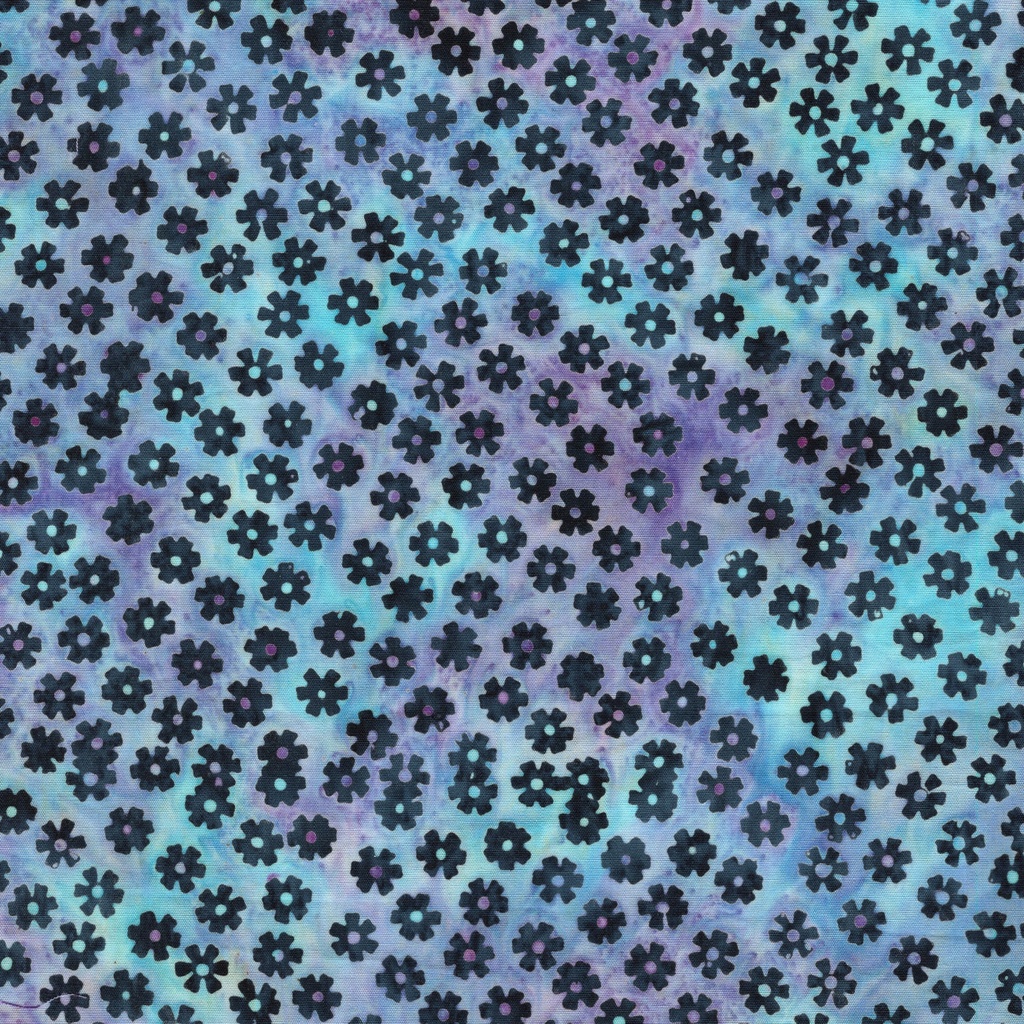[122537829] 122537829 / Small Flowers Multi Blue Turquoise Purple