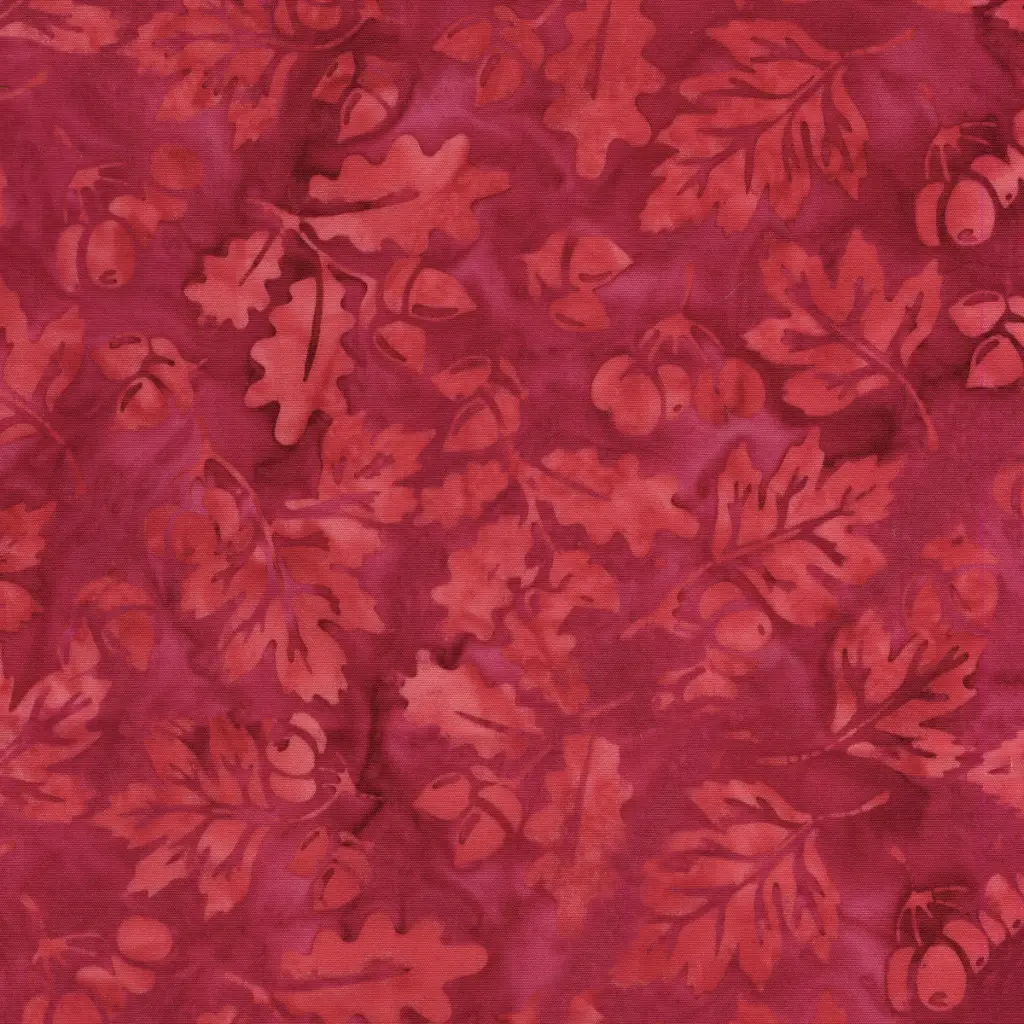 [122542375] 122542375 / Acorns and Leaves Red Cranberry