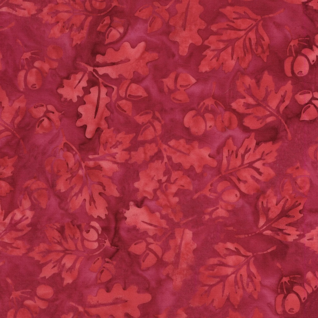 122542375 / Acorns and Leaves Red Cranberry