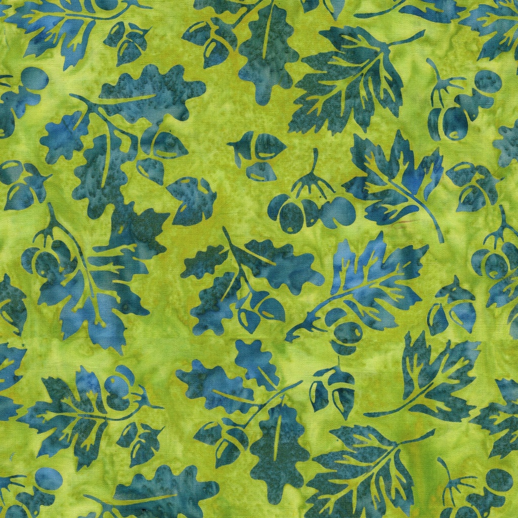 122542612 / Acorns and Leaves Green Lemon Lime