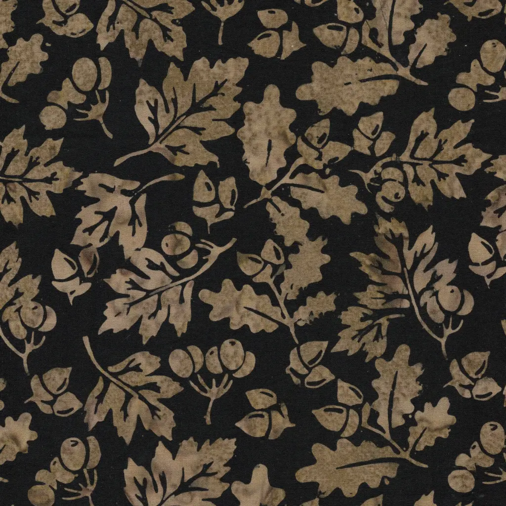 [122542795] 122542795 / Acorns and Leaves Black