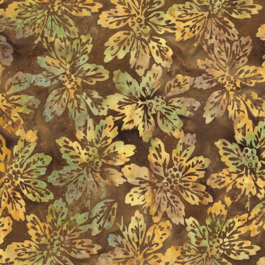 122544065 / Leaves and Berry Clusters Brown Jute