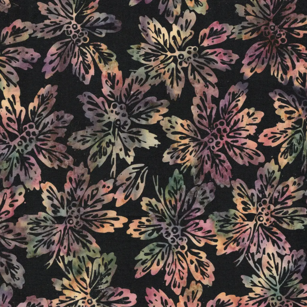 [122544795] 122544795 / Leaves and Berry Clusters Black