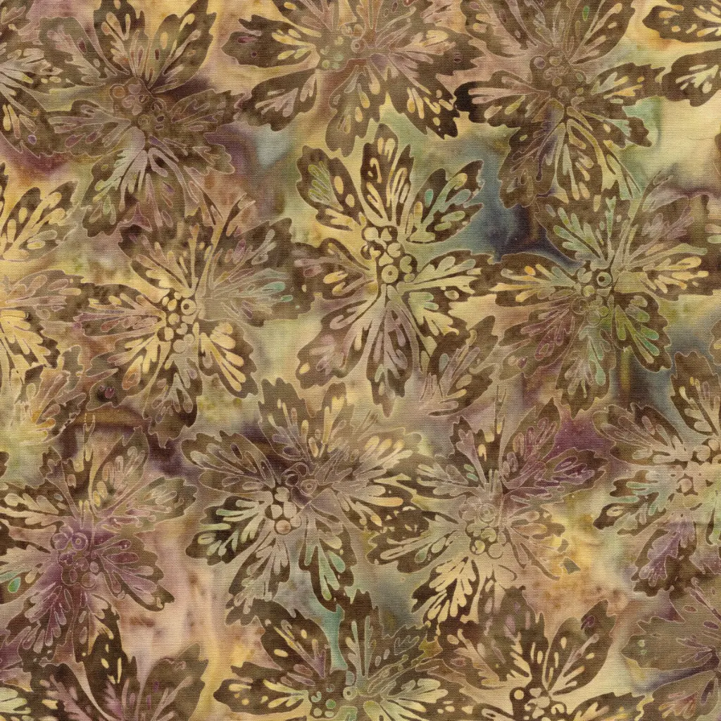 [122544848] 122544848 / Leaves and Berry Clusters Multi Brown Purple Teal