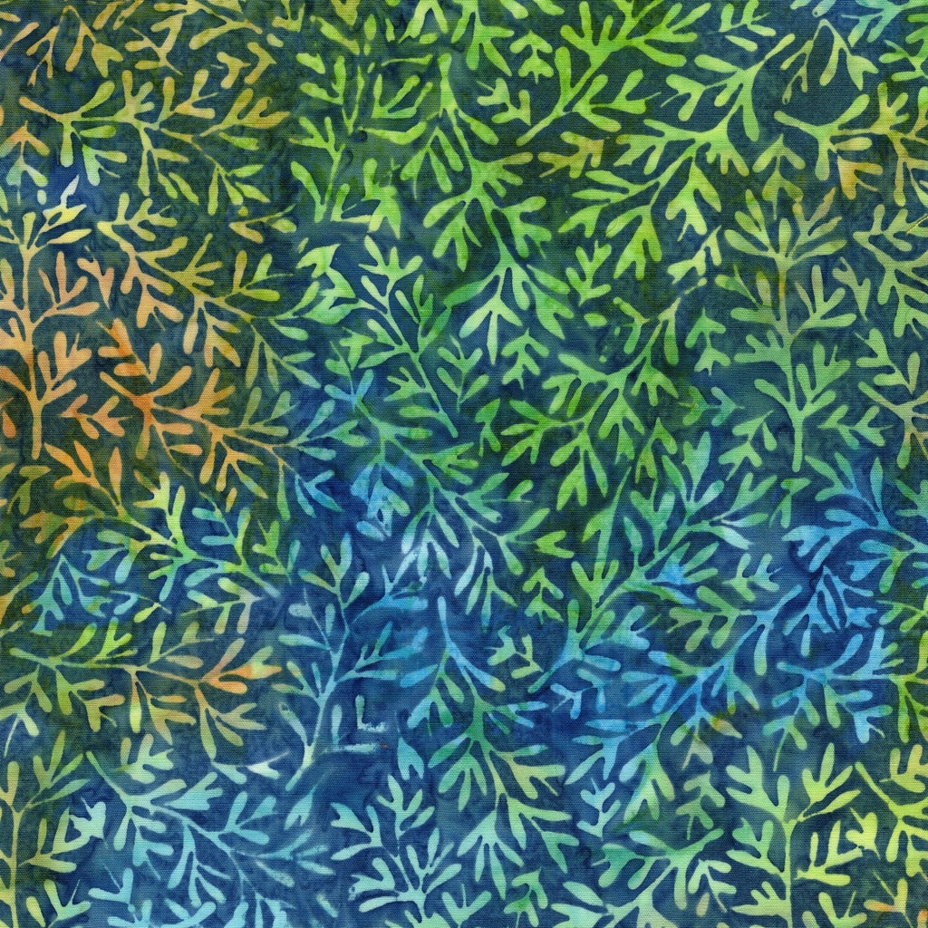 122545540 / Tossed Vines Blue Azure