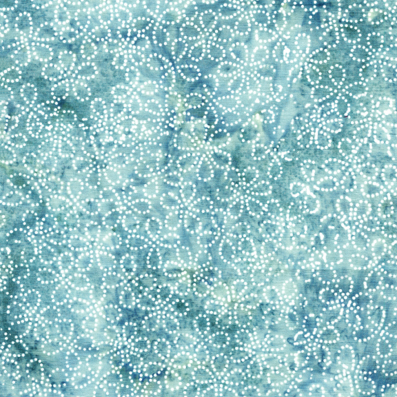 122562905 / Floral Dots Teal Aqua
