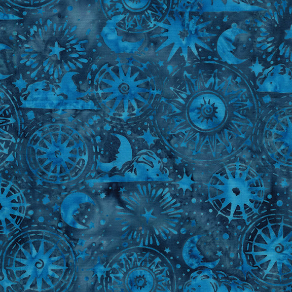 [122563565] 122563565 / Cosmic Shapes Blue Denim