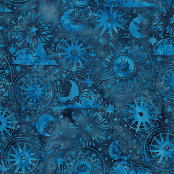 [122563565] 122563565 / Cosmic Shapes Blue Denim