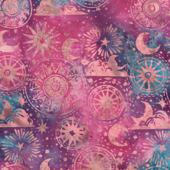 122563843 / Cosmic Shapes Multi Pink Purple Turquoise