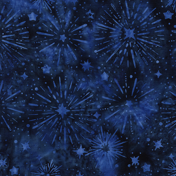 122564575 / Sunburst Stars Blue Marine