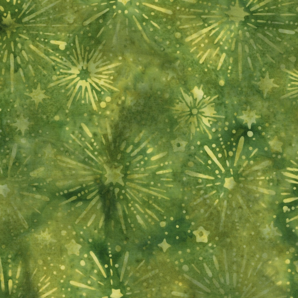 122564645 / Sunburst Stars Green Ivy