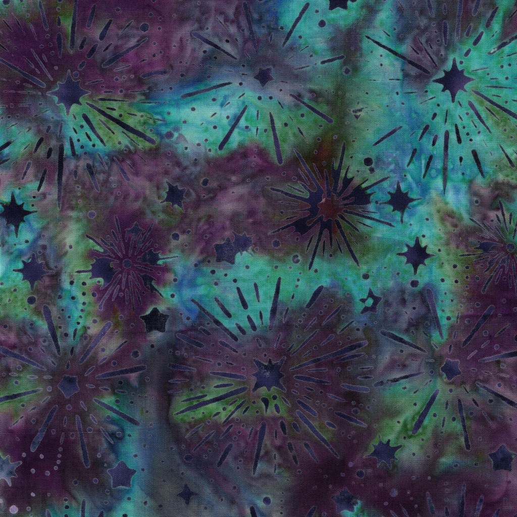 [122564879] 122564879 / Sunburst Stars Multi Teal Purple