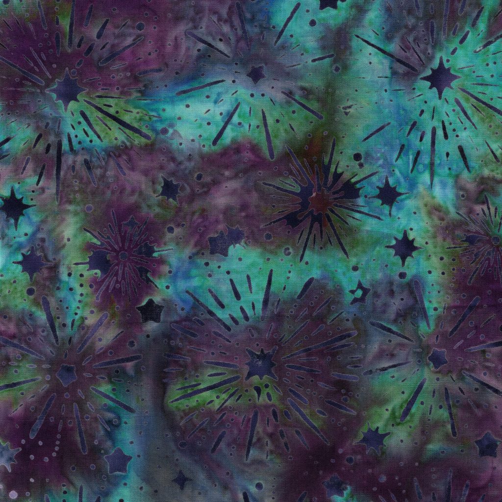 [122564879] 122564879 / Sunburst Stars Multi Teal Purple