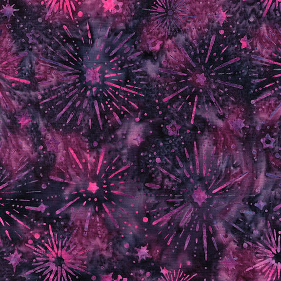 [122564895] 122564895 / Sunburst Stars Multi Purple Magenta