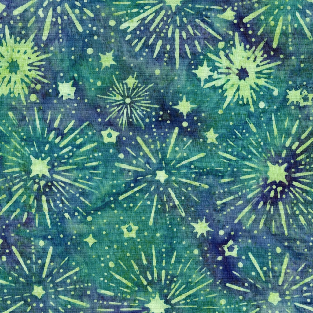 122564950 / Sunburst Stars Teal Cerulean