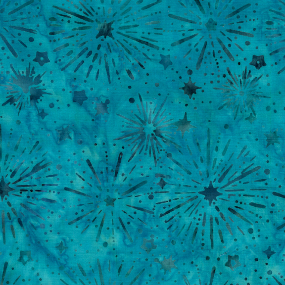 122564955 / Sunburst Stars Teal Aruba