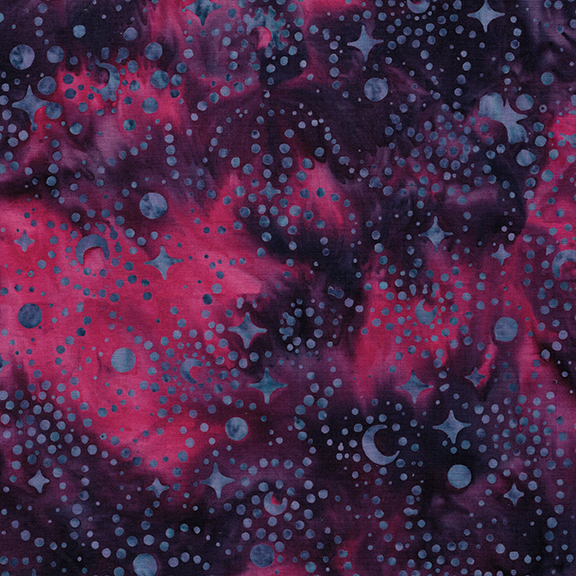 122565890 / Stars and Swirls Multi Purple Pink Iris