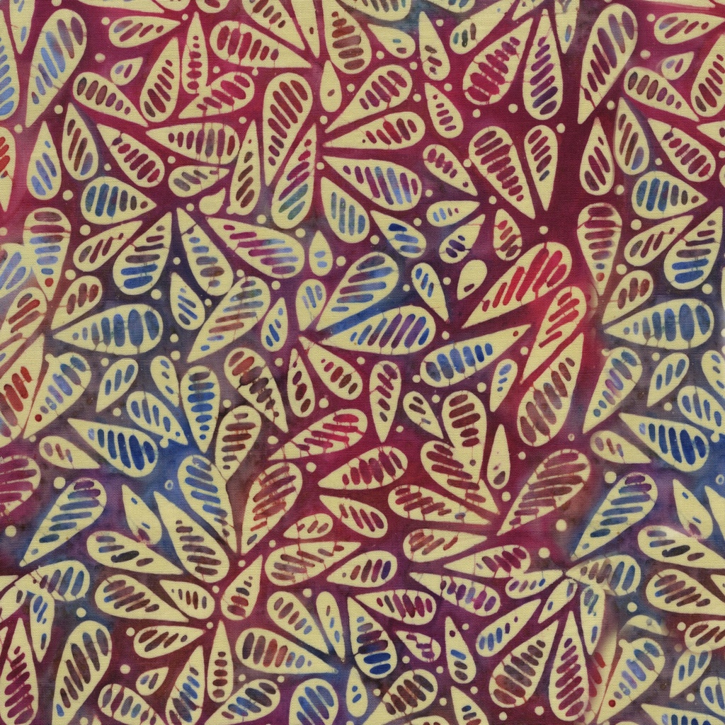 222501817 / Tear Drops Multi Red Blue Dusty