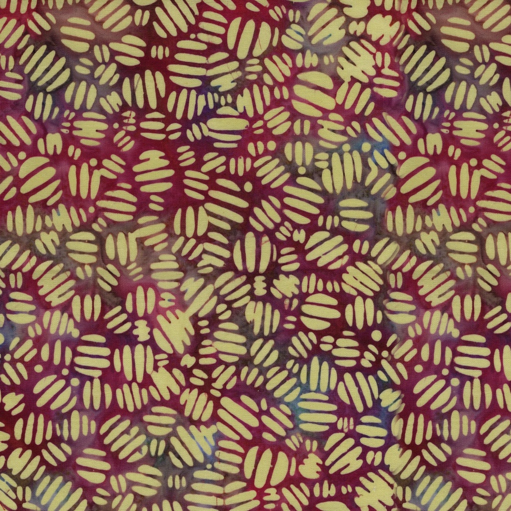222503817 / Striped Circles Multi Red Blue Dusty