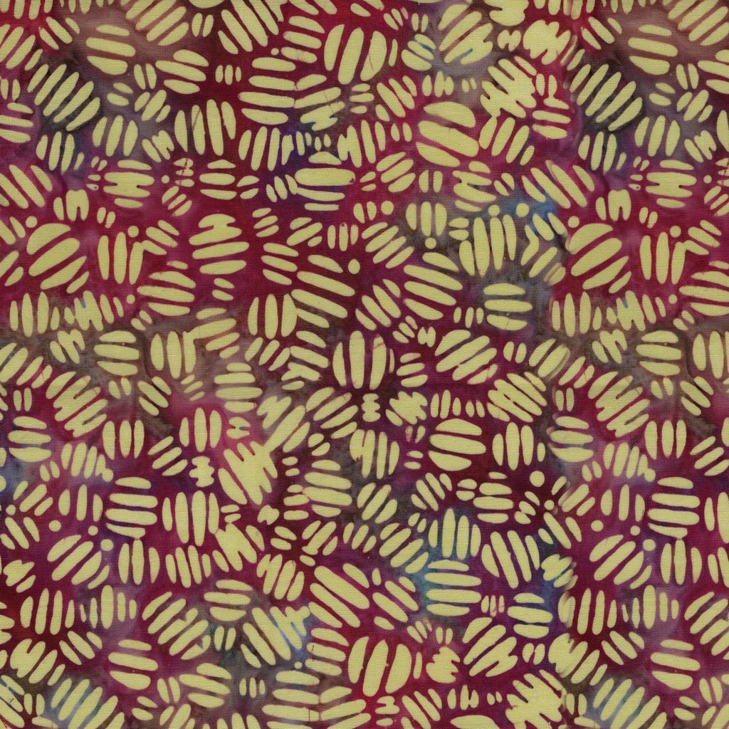 222503817 / Striped Circles Multi Red Blue Dusty