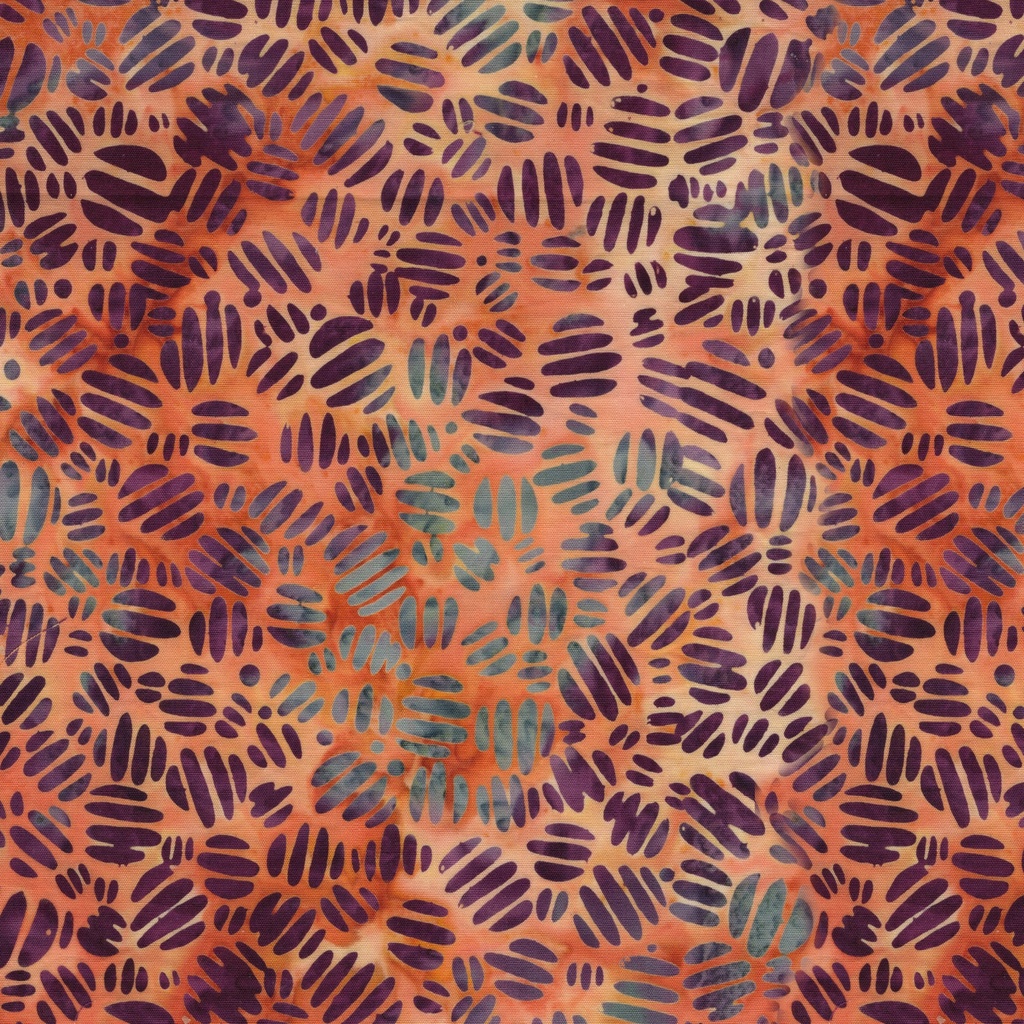 [222503853] 222503853 / Striped Circles Multi Brick Red Cream