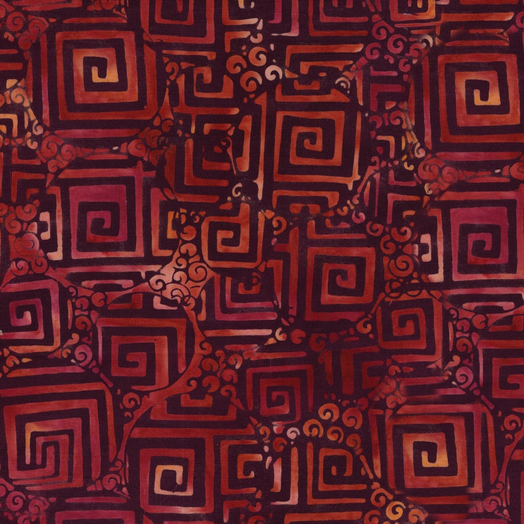 [222504390] 222504390 / Circle Maze Red Burgundy