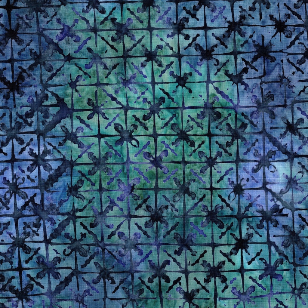 [312603802] 312603802 / Flower Diamonds-Multi Purple Teal Blue